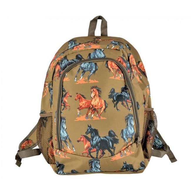 16.5" Backpack with running horses design