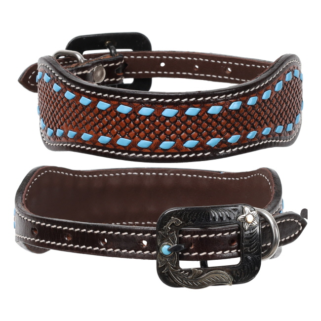 Showman Stetson Leather Dog Collar