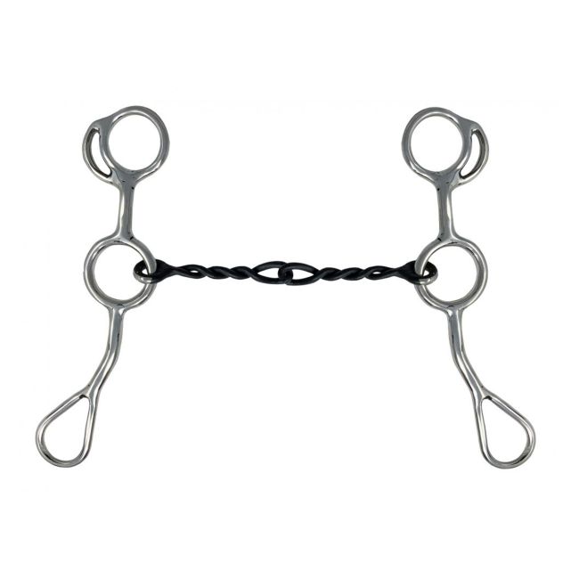 Showman  Stainless Steel Jr Cowhorse Bit with Sweet Iron Mouth Chain