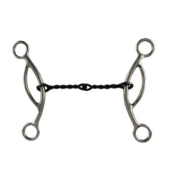 Showman 5" Stainless Steel Sweet Iron, Broken Twisted Chain Mouth with Sliding Gag