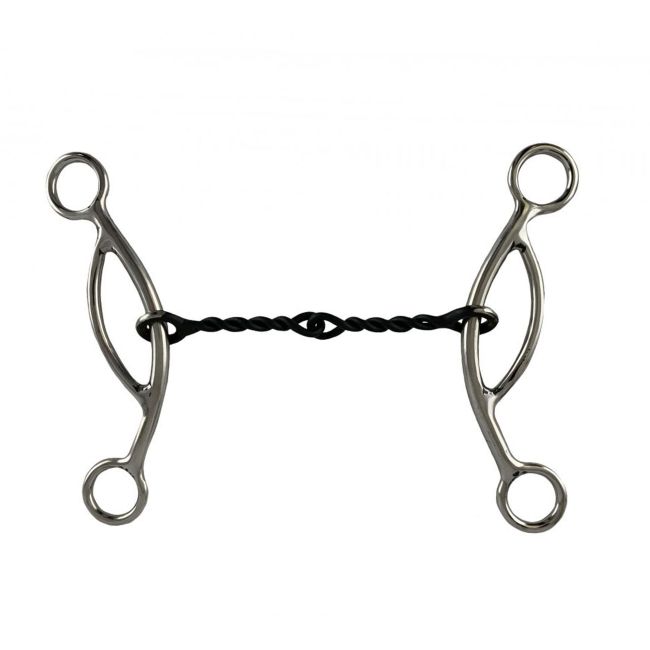 Showman 5" Stainless Steel Sweet Iron, Broken Twisted Chain Mouth with Sliding Gag