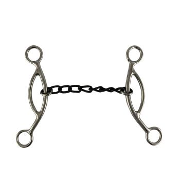 Showman 5" Stainless Steel Sweet Iron Mouth Chain with Sliding Gag