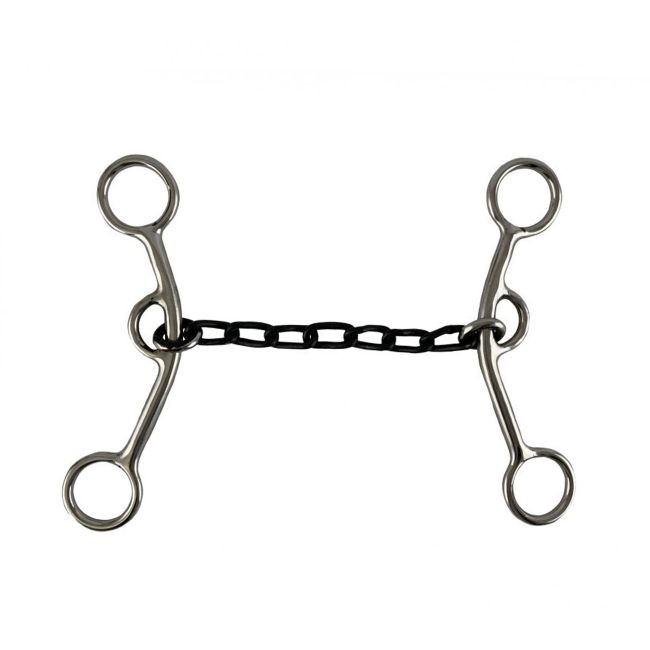 Showman Stainless Steel JR Cow-horse bit with 5" Sweet Iron Chain Mouth