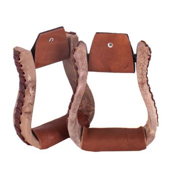 Showman Natural Rawhide Argentina Cow Leather Stirrups