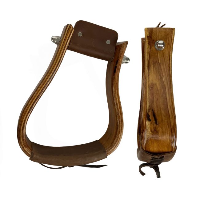 Showman Mahogany Angled Flat Bottom Stirrups #2