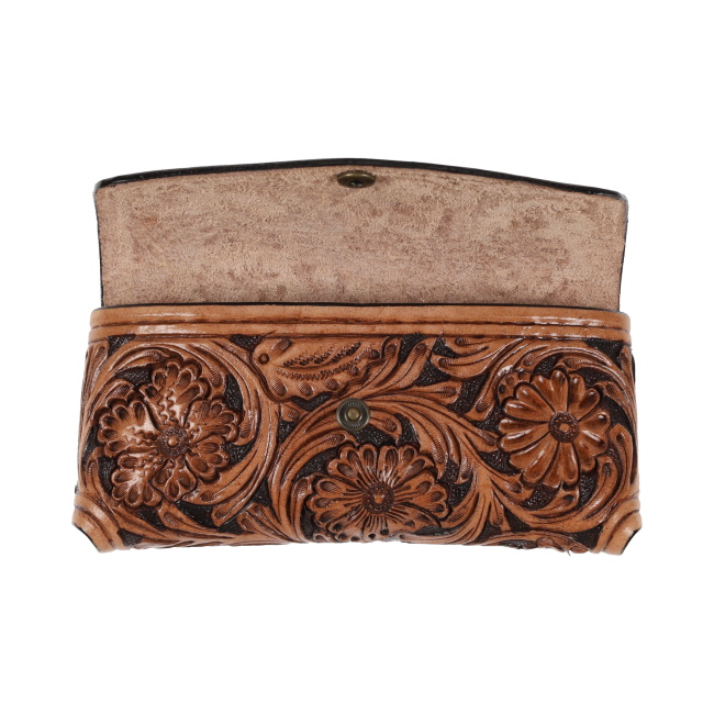 Showman Floral Tooled Glasses Case #2