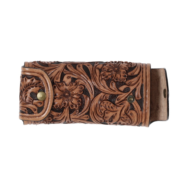 Showman Floral Tooled Glasses Case #3