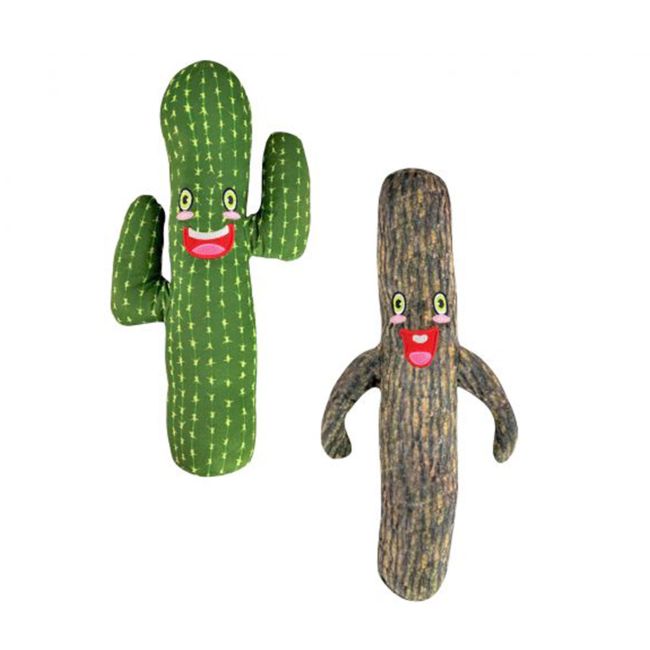 Plush Dog Toy Cactus&#47;Tree with squeaker