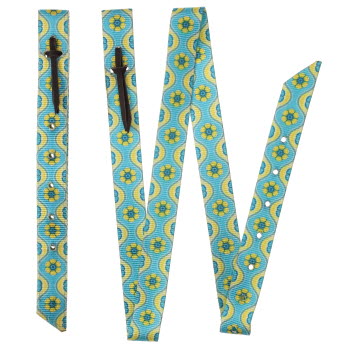 Showman Wildflower Breeze Nylon Tie Strap and Off Billet Set