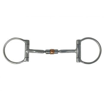 Showman Stainless Steel D-Ring bit with Copper Roller Mouth Center