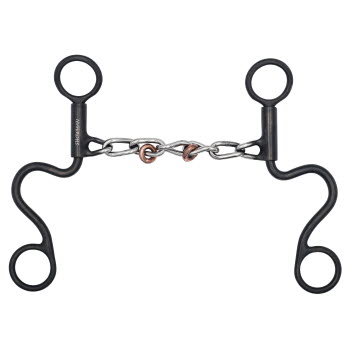 Showman Short Shank Chain Mouth Bit with Copper Rings