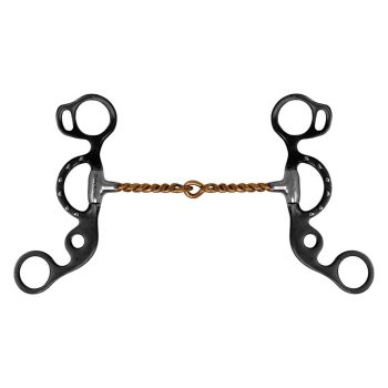 Showman Short Shank Twisted Copper Wire Snaffle Bit