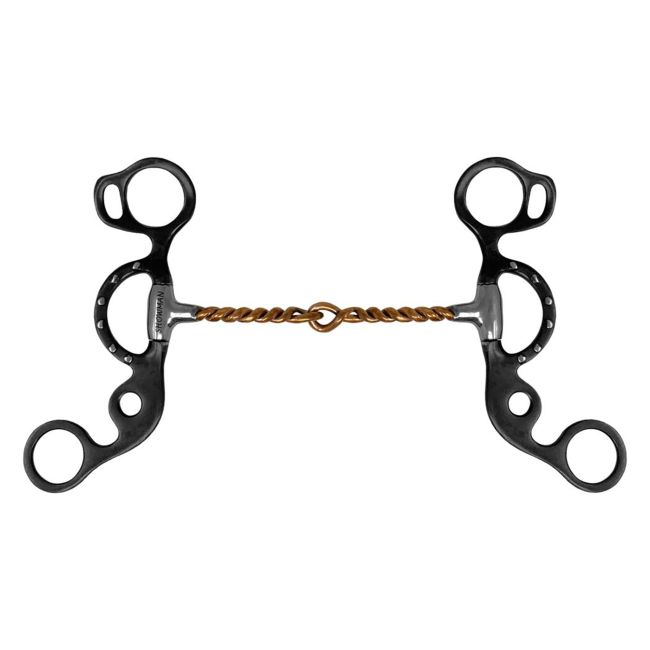 Showman Short Shank Twisted Copper Wire Snaffle Bit