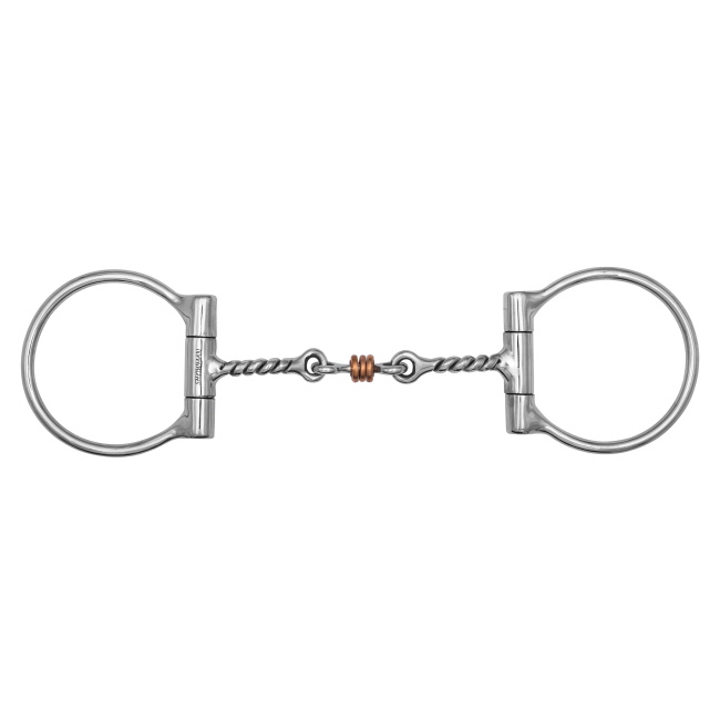 Showman Twisted Mouth D-Ring Bit with Jointed Copper Roller