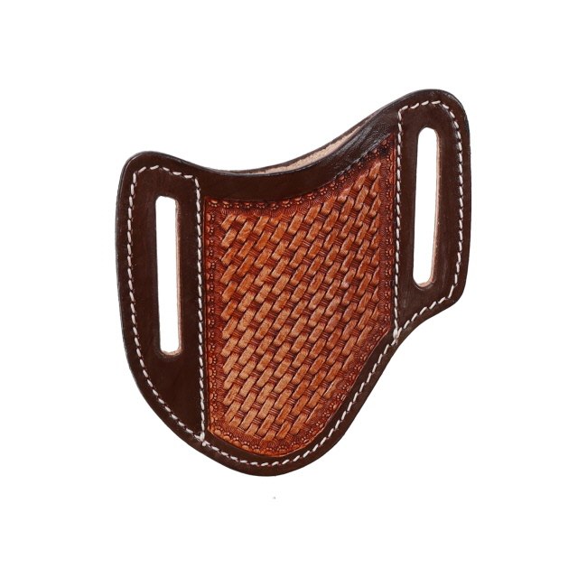 Showman Medium Oiled Basketweave Knife Sheath