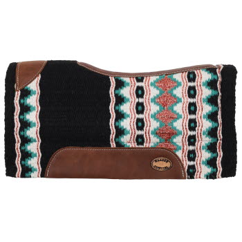 Klassy Cowgirl 28" x 30" Barrel Style Saddle Pad - Metallic Rose and Teal