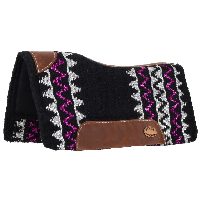 Klassy Cowgirl 28" x 30" Purple Twilight Contoured Wool Top Felt Bottom Saddle Pad #2