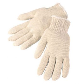 1st Quality Knit White Roping Gloves - Sold by the Dozen