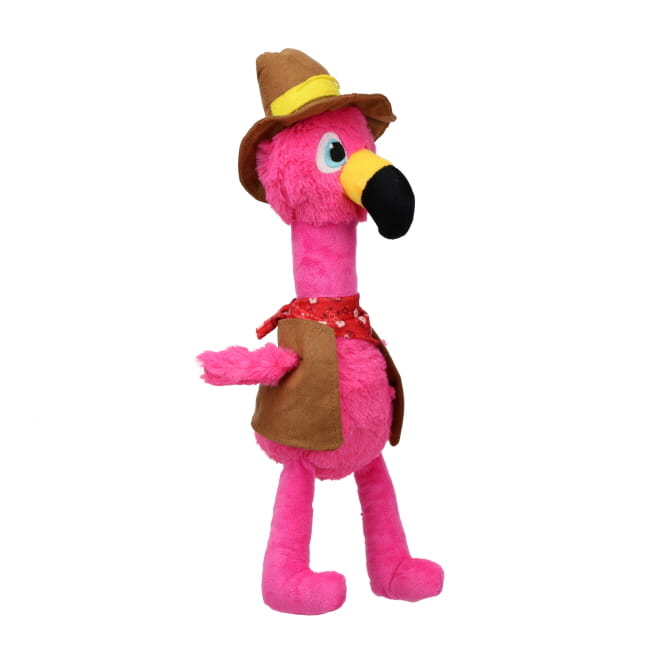 Rodeo Flamingo Plush Squeaky Dog Toy #2