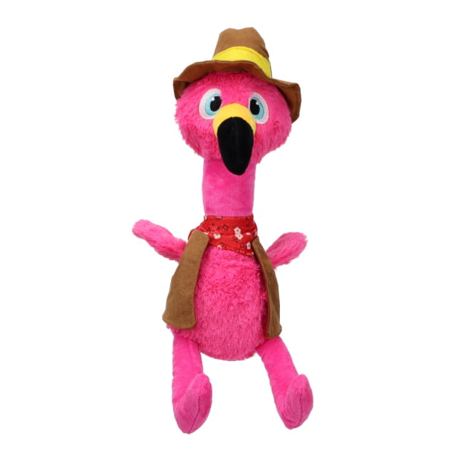 Rodeo Flamingo Plush Squeaky Dog Toy #3