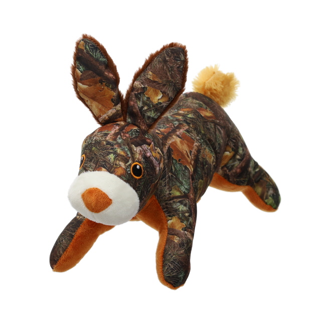 Camo Jackrabbit Tough Plush Squeaky Dog Toy #3