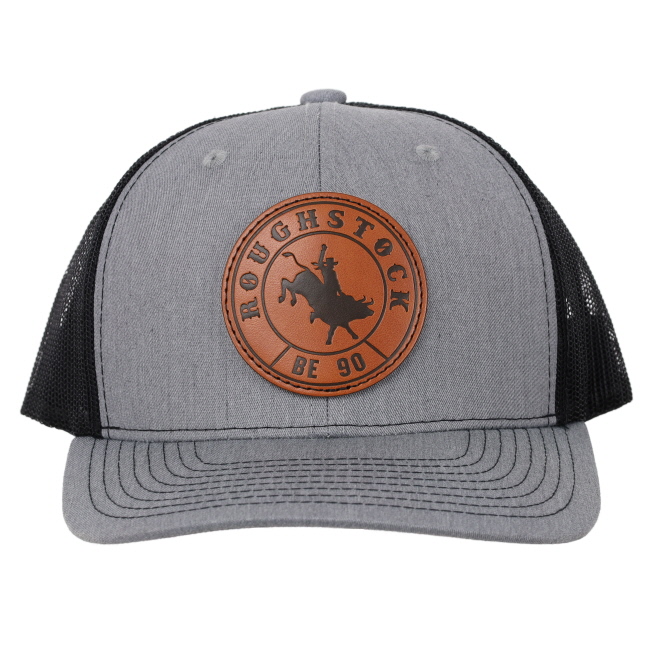 Bull Rider Patch Grey Baseball Cap #2