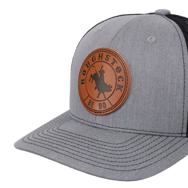 Bull Rider Patch Grey Baseball Cap #3