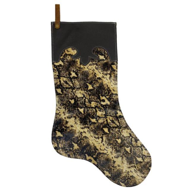 Showman Snake Skin Leather Christmas Stocking