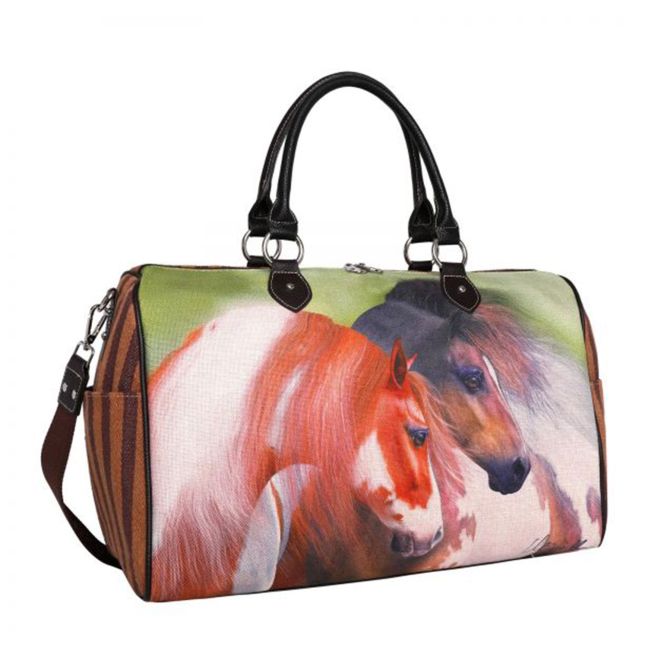 Montana West Horse Print Canvas Weekender Bag