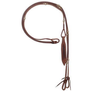 Showman 8' Flat Leather Romal Reins