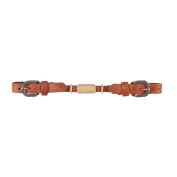 Showman Argentina Cow Leather Rolled Curb Strap with Rawhide - Harness