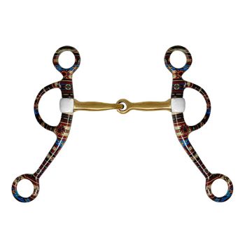 Showman Southwest Print Copper Argentine Snaffle Bit