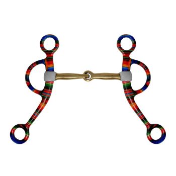 Showman Serape Print Copper Argentine Snaffle Bit