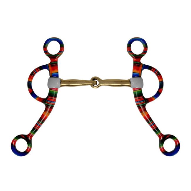 Showman Serape Print Copper Argentine Snaffle Bit