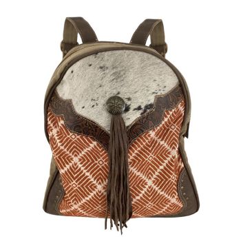Klassy Cowgirl Terra and Rust Upcycled Backpack Bag