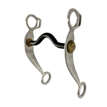 Showman Aluminum Horse Bit with Ported 4.5" Sweet Iron Mouth bit