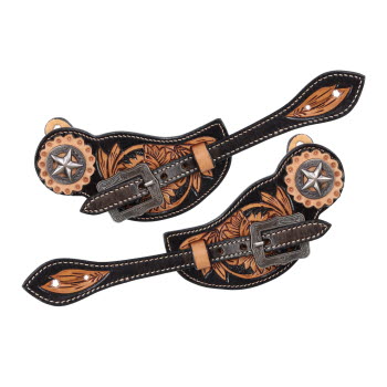 Showman Men's Argentina Cow Leather Outlaw Spur Strap