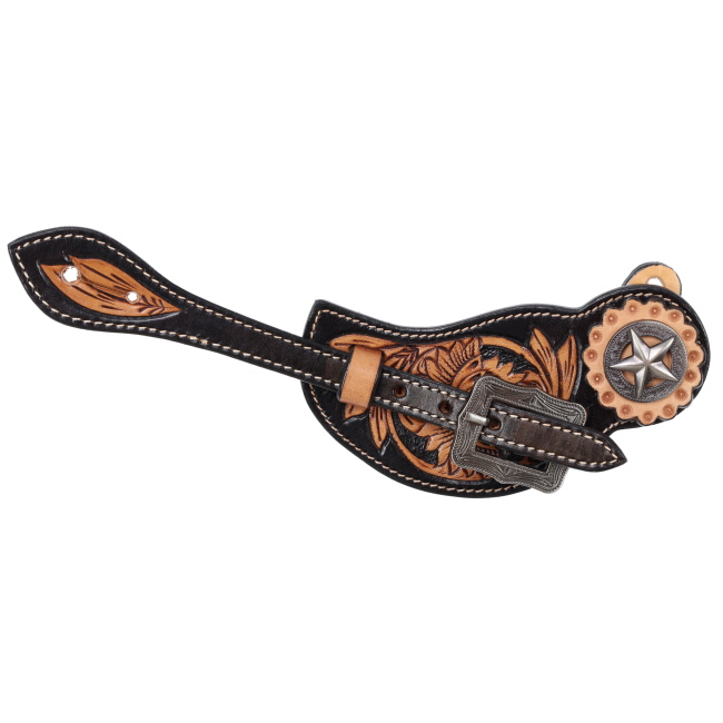 Showman Men's Argentina Cow Leather Outlaw Spur Strap #2