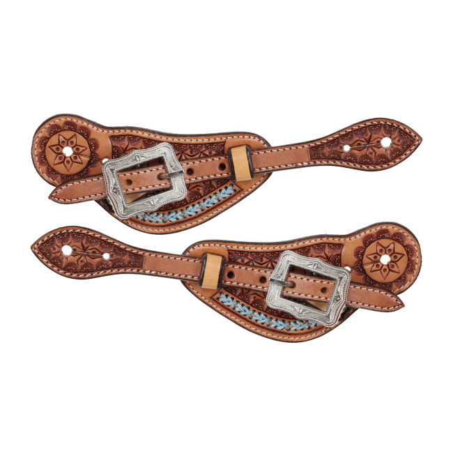 Showman Ladie's Argentina Cow Leather Sierra Sky Spur Strap