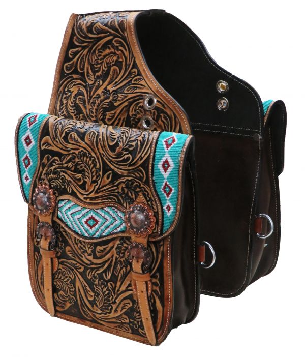 Shiloh Stables and Tack: Showman ® Tooled leather saddle bag with ...