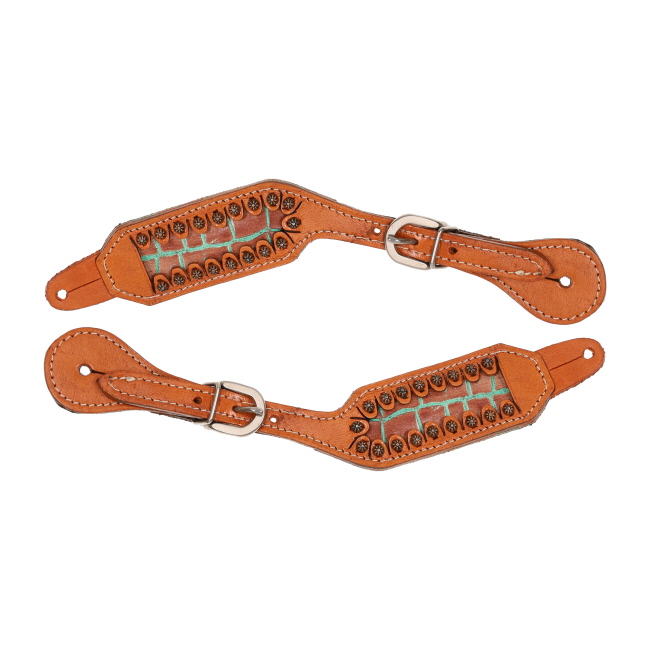 Showman Ladie's Teal Bayou Spur Strap