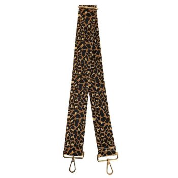 Embroidered Nylon Replacement Bag Strap - cheetah print