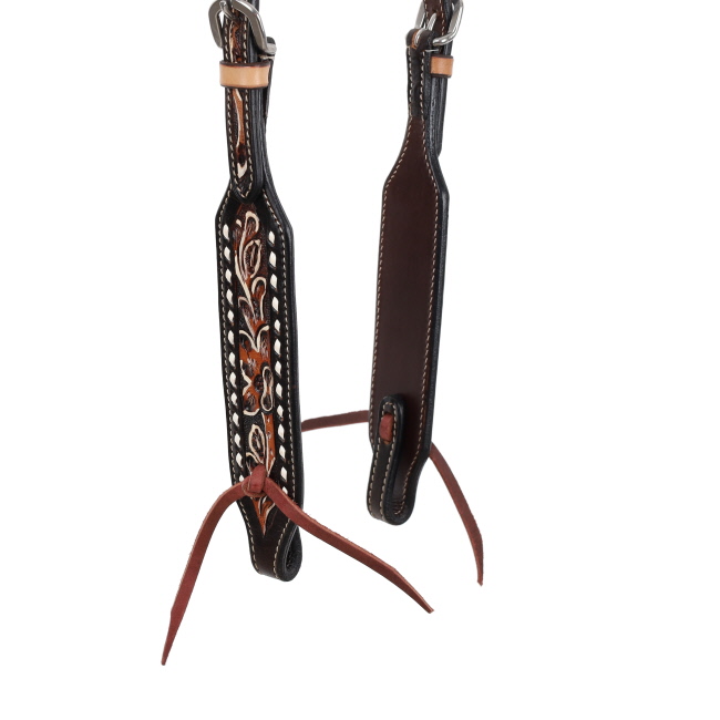 Showman Argentina Cow Leather Wildwood One Ear Headstall #3