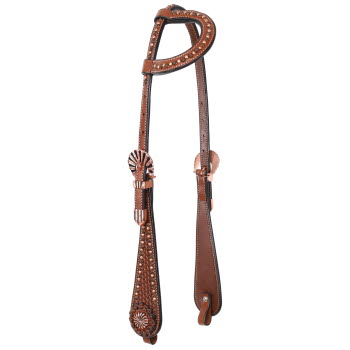 Showman Bronze Scallop One Ear Headstall