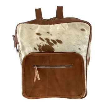 Klassy Cowgirl Naturally Classic Cowhide Leather Upcycled Backpack Bag