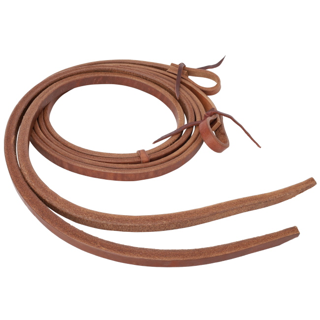 Showman Argentina Cow Leather 8' x 5&#47;8" Split Reins with Thick Weighted Ends #2